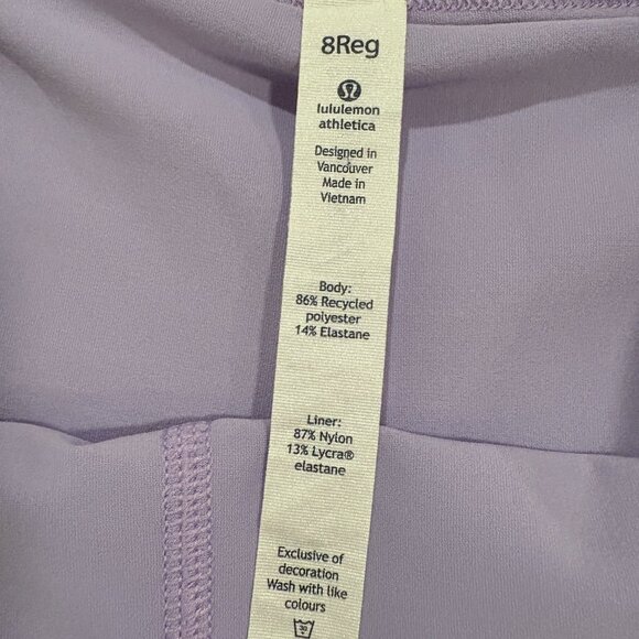 Lululemon Purple Pace Rival Skirt II Skort Running Activewear - Picture 7 of 7